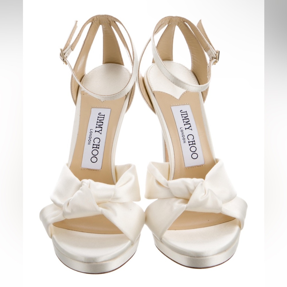 Jimmy Choo Cream Strappy Heels for Weddings